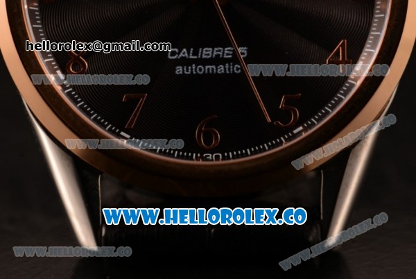 Tag Heuer Carrera Calibre 5 wiss ETA 2824 Automatic Steel Case with Black Dial and Black Leather Strap - Click Image to Close